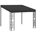 - gazebo a parete 3x3 m antracite in tessuto