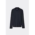 maglia a manica lunga in lana merino collo alto uomo blu taglia m