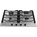 piano cottura 4 fuochi l 60 cm na64h3010as argento griglie in ghisa