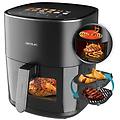 friggitrice ad aria cecofry grill duoheat 6500 6. 5l 2200w doppio grill lcd