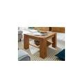 tavolino da salotto in legno di quercia selvatica 70x70x45 oliato marrone kent #314