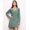 camicia da notte in viscosa e pizzo primula color / verde salvia / xl verde salvia
