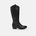 stivali western in pelle da donna nero