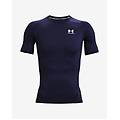 t-shirt heatgear compression manica corta blu scuro bianco l