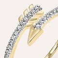 anello contrarie golden dream placcato oro giallo cubic zirconia collezione golden dream misura 52