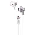 teeartycmetw cuffia e auricolare cablato in-ear musica e chiamate usb tipo-c bianco