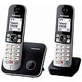 Panasonic Telefoni Cordless Kx Tg6852spb Duo Neri
