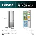 frigorifero combinato rb440n4aca classe a 336 lt-inox