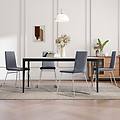 set di 2/4 sedie da pranzo moderne sedia imbottita con schienale pieghevole e struttura in metallo