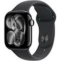 watch series 11 gps + cellular 42 mm cassa in alluminio nero con cinturino sport nero s/m