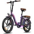 bicicletta elettrica f20 pro 250w 36v 20ah 20 pollici rosa porpora