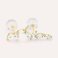 orecchini lobo bon ton oro giallo cubic zirconia collezione bon ton oro giallo