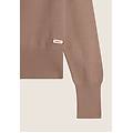 maglia in tricot con collo alto lavorato a trecce tawny birch donna extra large