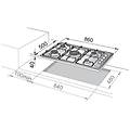 flt 59 dd piano cottura rame da incasso 86 cm gas 5 fornelli