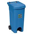bidone carellato (80l) con pedale urban eco system blu 25602