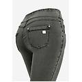 leggings n. o. w. superskinny vita media in jersey denim light grey-seams black donna small
