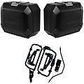 bauletti pack tr36l terra nero line left + tr36r terra nero line right + y0tn794p unica