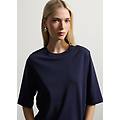 - t-shirt blu in misto cotone regular fit donna blu navy taglia xs
