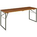 tavolo expose 180x60x76. 5 cm (lxlxh) piano tavolo noce struttura grigio rettangolare