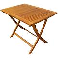 milanihome tavolo rettangolare pieghevole in legno di acacia 100 x 70 per esterno giardino portico