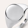 anello chevalier gentleman argento rodiato collezione gentleman misura 68 bianco