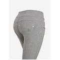 pantaloni n. o. w. skinny vita media risvoltabile in jersey grigio mélange donna extra small