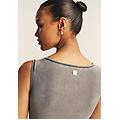 body senza maniche in jersey tencel effetto denim light grey-seams black donna small