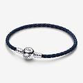 bracciale in pelle blu 592790c01