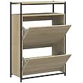 - scarpiera rovere sonoma 75x34x112 cm in legno multistrato