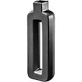 vaso soraya 10x5x29. 3 cm (lxlxh) nero rettangolare