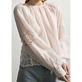- blusa con dettagli in pizzo traforato donna bianco taglia xs