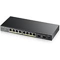 switch unmanaged 8xgb poe erog. fino 120w 2x sfp gigabit senza ventole desktop