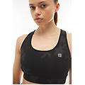 reggiseno sportivo decorato da stampa floreale gommata nero donna extra large