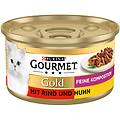 gold doppio piacere 12 x 85 g alimento umido per gatto manzo e pollo