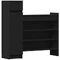 - scarpiera nera 100 5x28x100 cm in legno multistrato