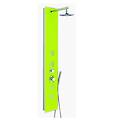 colonna doccia multifunzione mod. crystal in vetro temperato e pvc lime