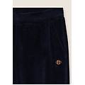 pantaloni in ciniglia a gamba dritta dark sapphire donna large
