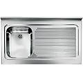 031135scssx serie ix rossana appoggio lavello da incasso gocciolatoio a destra 1 vasca 105x60cm