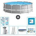 - piscina fuori terra in giro 366x366x99 cm grigio include accessori coordinati cb30