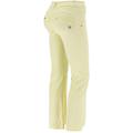pantaloni push up wr. up 7/8 flare distressed in gabardine pop corn donna small