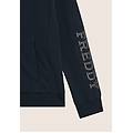 felpa zip con collo alto e logo con perline dorate dark sapphire donna medium