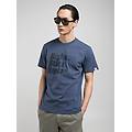 t-shirt girocollo con stampa lettering