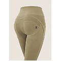 pantaloni wr. up vita alta lunghezza 7/8 effetto vissuto aloe donna xx large