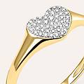 anello chevalier claire oro giallo cubic zirconia collezione claire misura 52 oro giallo