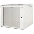 - armadio rack 19' 6 unita' da muro (a) 370 x (l) 600 x (p) 450 grigio disassemblato porta vetro