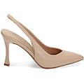 décolleté slingback beige tacco 9 5 cm