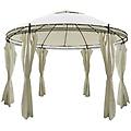 - gazebo rotondo con tende 3 5 x 2 7 m