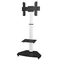 carrello monitor 70 supporto a pavimento con mensola bianco ica tr3wh