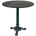 tavolo bistrot rotondo 70x70x75x70 cm (lxlxhx&oslash;) nero/oro/marmorizzato struttura nero rotonda