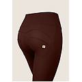 pantaloni push up wr. up vita alta superskinny similpelle french roast donna xxs